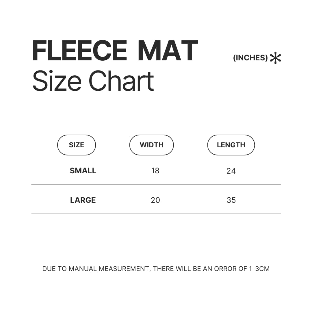 Fleece Mat Size Chart - Solo Leveling AU Store