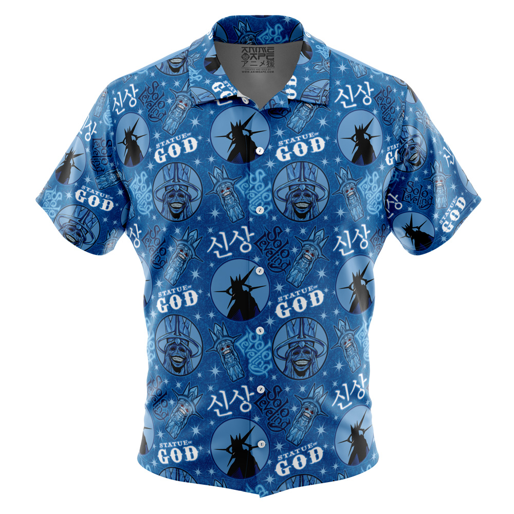 Statue of God Solo Leveling Button Up Hawaiian Shirt