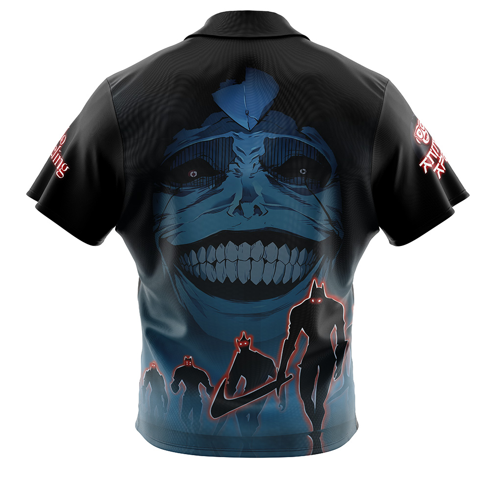 Statue of God Shin Sang Solo Leveling Button Up Hawaiian Shirt - Image 2