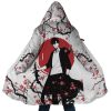 Sung Jin Woo Cherry Blossom Solo Leveling AOP Hooded Cloak Coat MAIN Mockup - Solo Leveling AU Store