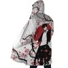 Sung Jin Woo Cherry Blossom Solo Leveling AOP Hooded Cloak Coat SIDE Mockup - Solo Leveling AU Store