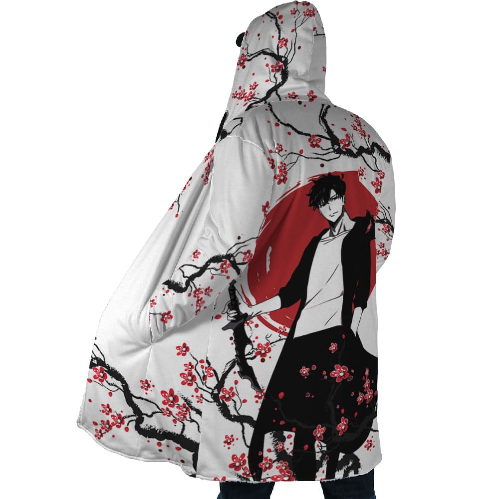 Sung Jin Woo Cherry Blossom Solo Leveling Dream Cloak Coat - Image 5