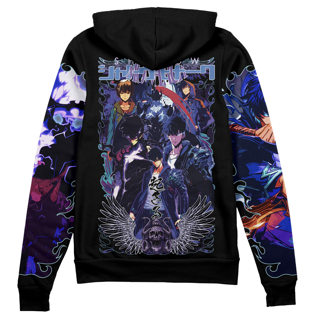 Sung Jin Woo V2 Solo Leveling 3D Zip Hoodie Jacket