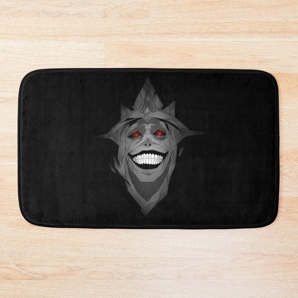 Scribble Red Eyes Bath Mat